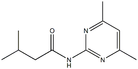 N-(4,6-dimethyl-2-pyrimidinyl)-3-methylbutanamide Struktur