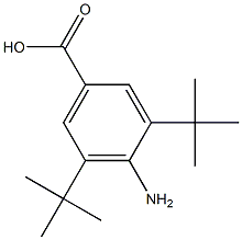 4-amino-3,5-ditert-butylbenzoic acid Struktur