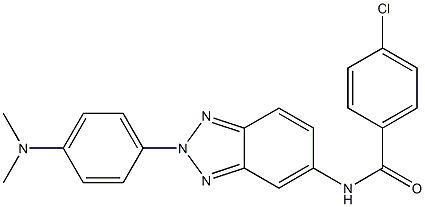 4-chloro-N-{2-[4-(dimethylamino)phenyl]-2H-1,2,3-benzotriazol-5-yl}benzamide Struktur