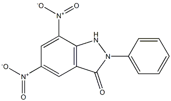 5,7-bisnitro-2-phenyl-1,2-dihydro-3H-indazol-3-one Struktur