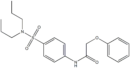 N-{4-[(dipropylamino)sulfonyl]phenyl}-2-phenoxyacetamide Struktur