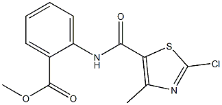 methyl 2-{[(2-chloro-4-methyl-1,3-thiazol-5-yl)carbonyl]amino}benzoate Struktur