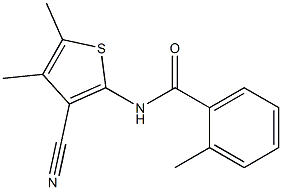 N-(3-cyano-4,5-dimethyl-2-thienyl)-2-methylbenzamide Struktur