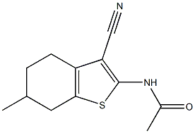 N-(3-cyano-6-methyl-4,5,6,7-tetrahydro-1-benzothien-2-yl)acetamide Struktur