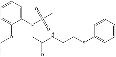 2-[2-ethoxy(methylsulfonyl)anilino]-N-[2-(phenylsulfanyl)ethyl]acetamide Struktur