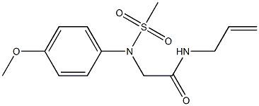 N-allyl-2-[4-methoxy(methylsulfonyl)anilino]acetamide Struktur