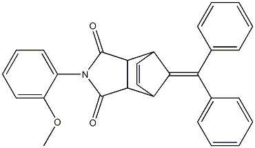 10-(diphenylmethylene)-4-(2-methoxyphenyl)-4-azatricyclo[5.2.1.0~2,6~]dec-8-ene-3,5-dione Struktur