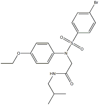 2-{[(4-bromophenyl)sulfonyl]-4-ethoxyanilino}-N-isobutylacetamide Struktur