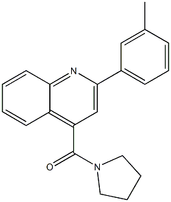 2-(3-methylphenyl)-4-(1-pyrrolidinylcarbonyl)quinoline Struktur