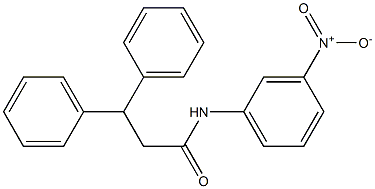 N-{3-nitrophenyl}-3,3-diphenylpropanamide Struktur