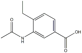 3-(acetylamino)-4-ethylbenzoic acid Struktur