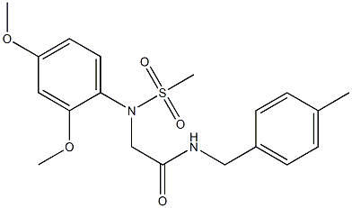 2-[2,4-dimethoxy(methylsulfonyl)anilino]-N-(4-methylbenzyl)acetamide Struktur