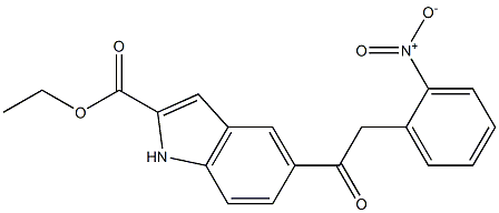 ethyl 5-({2-nitrophenyl}acetyl)-1H-indole-2-carboxylate Struktur