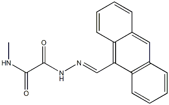 2-[2-(9-anthrylmethylene)hydrazino]-N-methyl-2-oxoacetamide Struktur