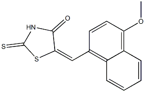 5-[(4-methoxy-1-naphthyl)methylene]-2-thioxo-1,3-thiazolidin-4-one Struktur