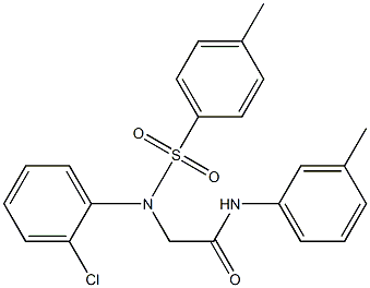 2-{2-chloro[(4-methylphenyl)sulfonyl]anilino}-N-(3-methylphenyl)acetamide Struktur