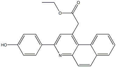 ethyl [3-(4-hydroxyphenyl)benzo[f]quinolin-1-yl]acetate Struktur