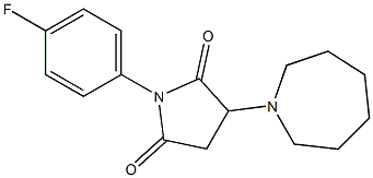 3-azepan-1-yl-1-(4-fluorophenyl)pyrrolidine-2,5-dione Struktur