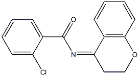 2-chloro-N-(2,3-dihydro-4H-chromen-4-ylidene)benzamide Struktur