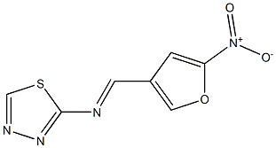 2-[({5-nitro-3-furyl}methylene)amino]-1,3,4-thiadiazole Struktur