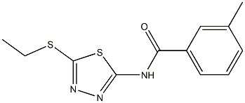 N-[5-(ethylsulfanyl)-1,3,4-thiadiazol-2-yl]-3-methylbenzamide Struktur