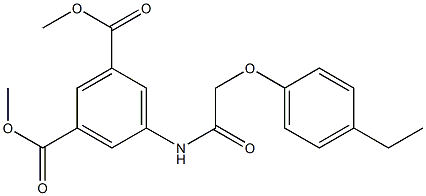 dimethyl 5-{[(4-ethylphenoxy)acetyl]amino}isophthalate Struktur