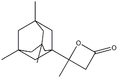 4-methyl-4-(3,5,7-trimethyl-1-adamantyl)-2-oxetanone Struktur