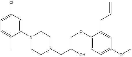 1-(2-allyl-4-methoxyphenoxy)-3-[4-(5-chloro-2-methylphenyl)-1-piperazinyl]-2-propanol Struktur