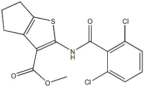 methyl 2-[(2,6-dichlorobenzoyl)amino]-5,6-dihydro-4H-cyclopenta[b]thiophene-3-carboxylate Struktur