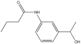 N-[3-(1-hydroxyethyl)phenyl]butanamide Struktur