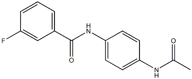 N-[4-(acetylamino)phenyl]-3-fluorobenzamide Struktur