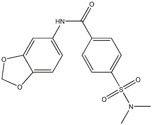 N-(1,3-benzodioxol-5-yl)-4-[(dimethylamino)sulfonyl]benzamide Struktur