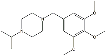 1-isopropyl-4-(3,4,5-trimethoxybenzyl)piperazine Struktur