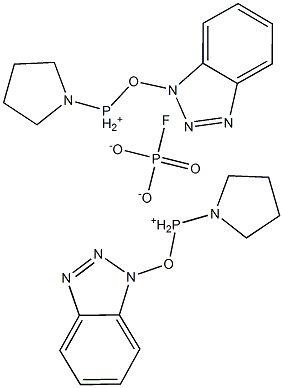 benzotriazol-1-yloxypyrrolidinophosphonium fluorophosphate Struktur