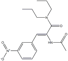 (Z)-2-(acetylamino)-3-(3-nitrophenyl)-N,N-dipropyl-2-propenamide Struktur