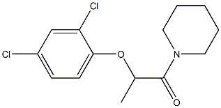 2-(2,4-dichlorophenoxy)-1-(1-piperidinyl)-1-propanone Struktur