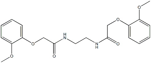 2-(2-methoxyphenoxy)-N-(2-{[2-(2-methoxyphenoxy)acetyl]amino}ethyl)acetamide Struktur