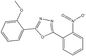 methyl 2-[5-(2-nitrophenyl)-1,3,4-oxadiazol-2-yl]phenyl ether Struktur