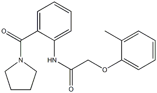 2-(2-methylphenoxy)-N-[2-(1-pyrrolidinylcarbonyl)phenyl]acetamide Struktur