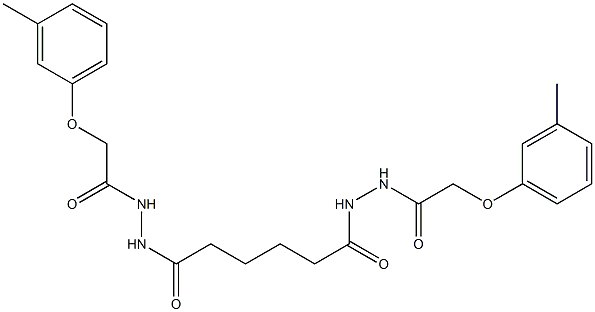 2-(3-methylphenoxy)-N'-(6-{2-[2-(3-methylphenoxy)acetyl]hydrazino}-6-oxohexanoyl)acetohydrazide Struktur