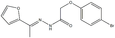 2-(4-bromophenoxy)-N'-[(E)-1-(2-furyl)ethylidene]acetohydrazide Struktur