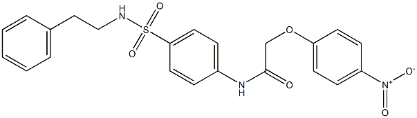 2-(4-nitrophenoxy)-N-{4-[(phenethylamino)sulfonyl]phenyl}acetamide Struktur