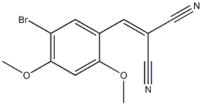 2-(5-bromo-2,4-dimethoxybenzylidene)malononitrile Struktur