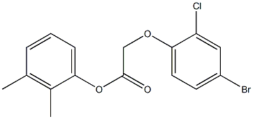 2,3-dimethylphenyl 2-(4-bromo-2-chlorophenoxy)acetate Struktur