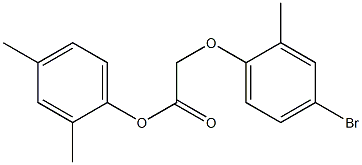 2,4-dimethylphenyl 2-(4-bromo-2-methylphenoxy)acetate Struktur