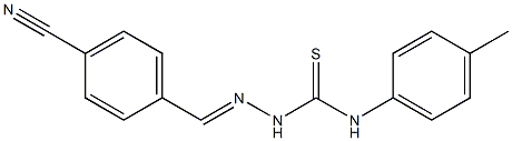 2-[(E)-(4-cyanophenyl)methylidene]-N-(4-methylphenyl)-1-hydrazinecarbothioamide Struktur