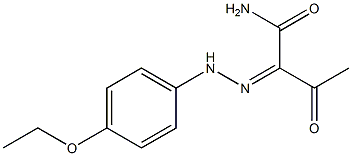 2-[(Z)-2-(4-ethoxyphenyl)hydrazono]-3-oxobutanamide Struktur