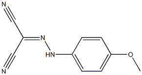 2-[2-(4-methoxyphenyl)hydrazono]malononitrile Struktur