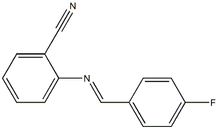 2-{[(E)-(4-fluorophenyl)methylidene]amino}benzonitrile Struktur