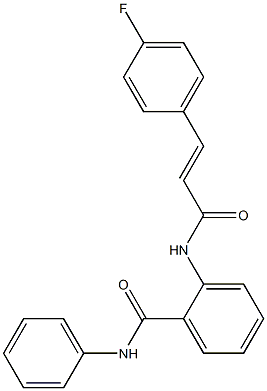 2-{[(E)-3-(4-fluorophenyl)-2-propenoyl]amino}-N-phenylbenzamide Struktur